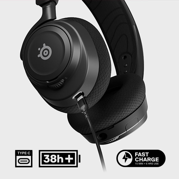 Слушалки SteelSeries Arctis Nova 7, безжични, Bluetooth, Wi-Fi, гейминг, микрофон, параметричен еквалайзер Pro-Grade, 360° аудио пространство, контрол на звука, до 38 часа време на работа, черни - характеристика 8