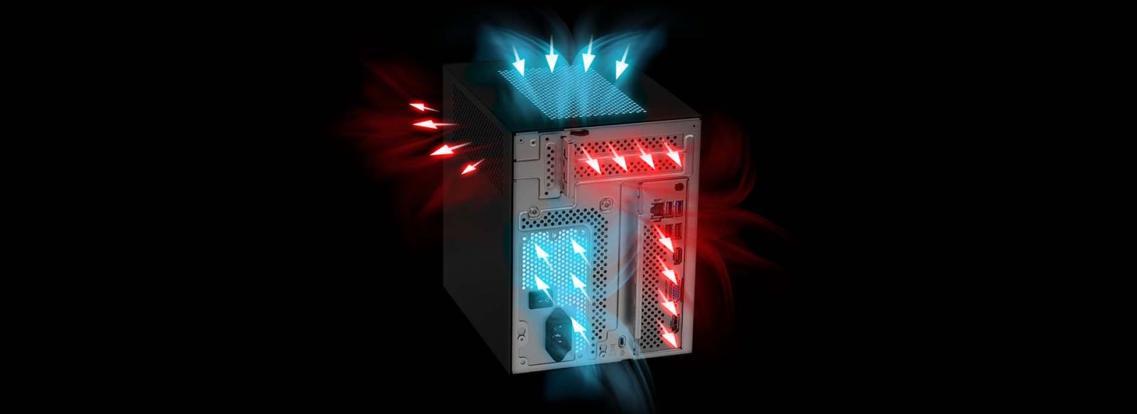 Мини компютър Barebone ASRock DeskMeet X300, поддържа AMD AM4 Socket Ryzen, 4x DDR4-3200MHz, 2x SATA 6Gb, 1x Ultra M.2 (2280), 1x Gigabit LAN, DisplayPort, HDMI, VGA - характеристика 6