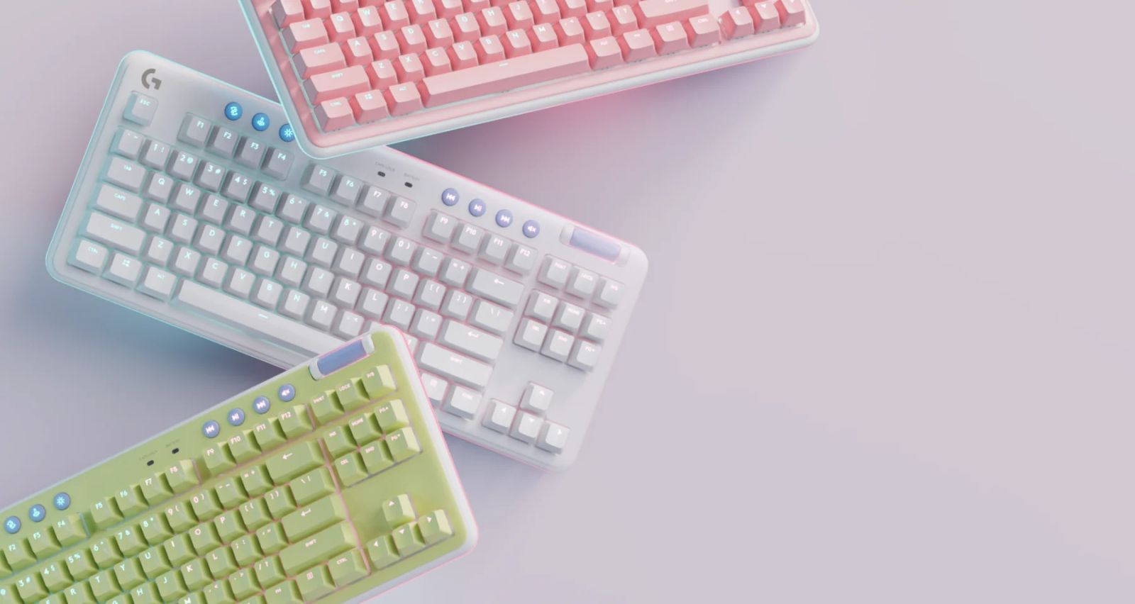 Клавиатура Logitech G715 TKL LIGHTSPEED, безжична, геймърскa, механична, GX Tactile mechanical суичове, RGB осветление, бяла, Bluetooth - характеристика 3