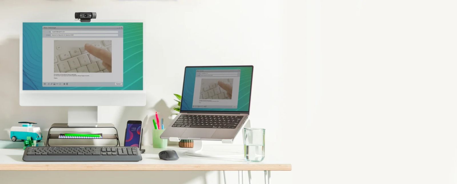 Клавиатура Logitech K650 Off White, безжична, Bluetooth 5.1, 10м обхват, бяла, USB - характеристика 1