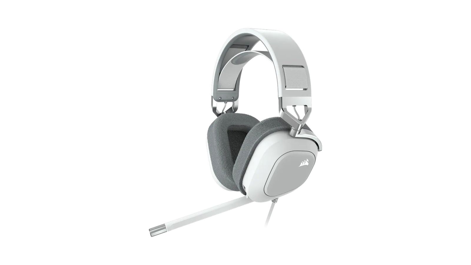 Слушалки Corsair HS80 White (CA-9011238-EU), микрофон, гейминг, Dolby Audio, RGB подсветка, USB, бели - характеристика 1
