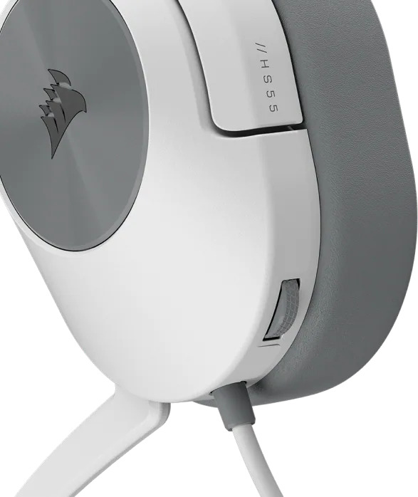 Слушалки Corsair HS55 Stereo White (CA-9011261-EU), микрофон, гейминг, Discord Certified, AUX, бели - характеристика 4