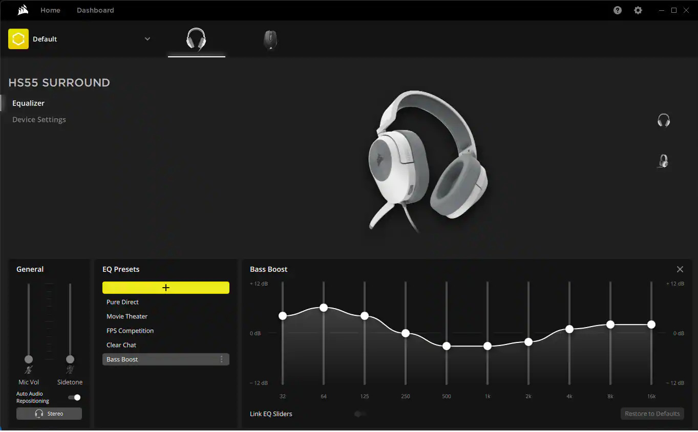Слушалки Corsair HS55 Surround White (CA-9011266-EU), микрофон, гейминг, Dolby Audio 7.1, Discord Certified, AUX, бели - характеристика 8