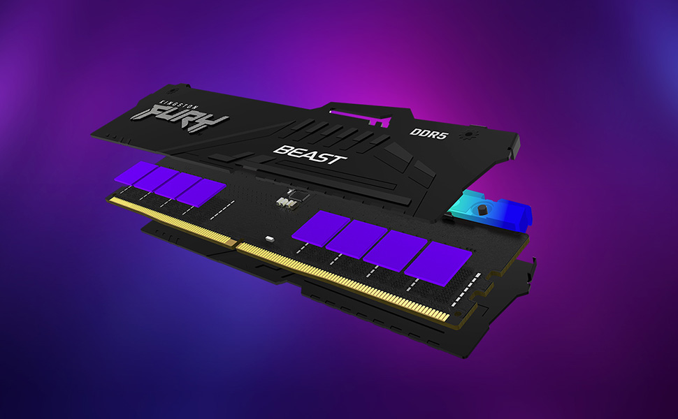 Памет 16GB DDR5 5600MT/s, Kingston FURY Beast RGB KF556C40BBA-16, 1.25 V - характеристика 4