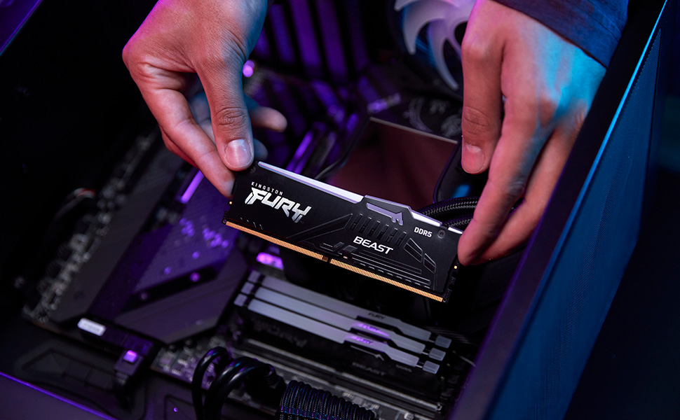 Памет 16GB DDR5 5600MT/s, Kingston FURY Beast RGB KF556C40BBA-16, 1.25 V - характеристика 5