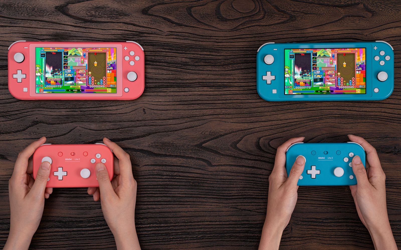 Геймпад 8Bitdo Lite 2 BT (Turquoise Edition), безжичен, за Switch/Android/Raspberry Pi, Bluetooth, USB-C, син - характеристика 1