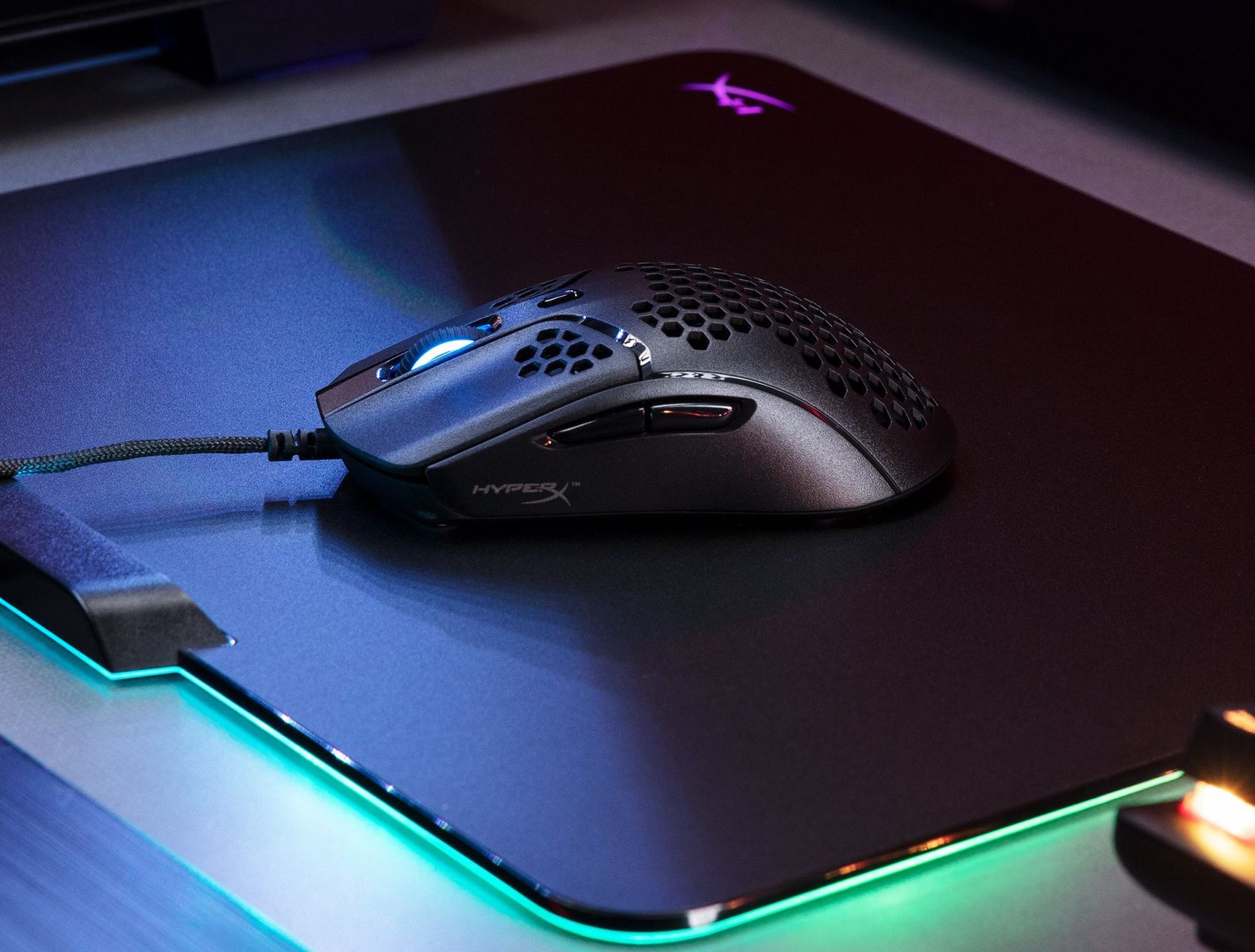 Мишка HyperX Pulsefire Haste Black, оптична (16 000 dpi), гейминг, 6 бутона, RGB подсветка, USB, черна - характеристика 1