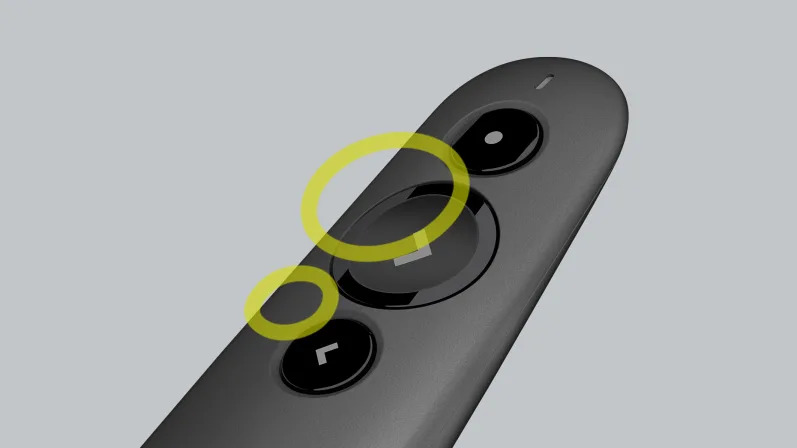 Лазерна показалка Logitech R500s Mid Grey, Bluetooth, Wireless 2.4GHz, светло-сива - характеристика 1