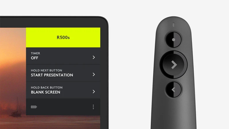 Лазерна показалка Logitech R500s Mid Grey, Bluetooth, Wireless 2.4GHz, светло-сива - характеристика 3