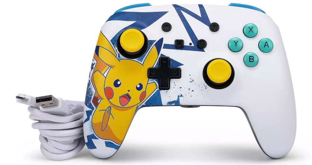 Геймпад PowerA Enhanced Pikachu High Voltage за Nintendo Switch, жичен, USB, бял - характеристика 1
