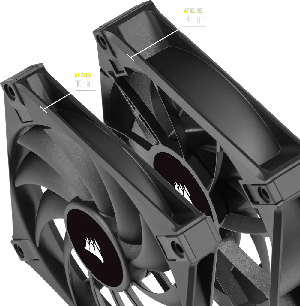 Вентилатор 120mm Corsair AF120 SLIM PWM, 4-pin, 2000rpm - характеристика 1