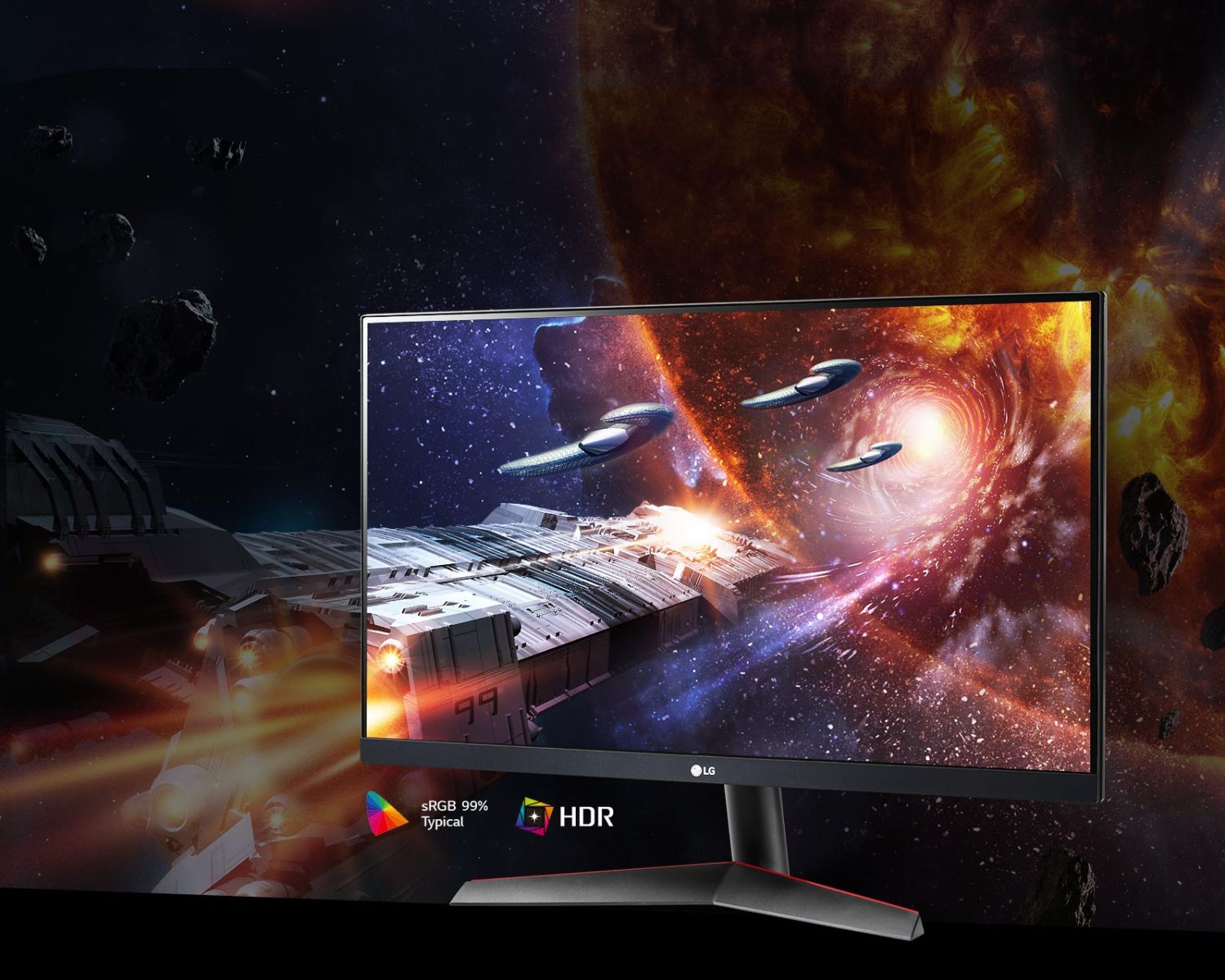 Монитор LG 24GN60R-B, 23.8 (60.45 cm) IPS панел, 144Hz, Full HD, 1ms (GtG), 1 000:1, 300cd/m2, DisplayPort, HDMI - характеристика 2