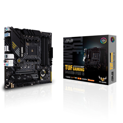 Дънна платка Asus TUF GAMING B450M-PRO S, AM4, B450, PCI-E 3.0 (DP,HDMI)(CFX), 4x SATA 6Gb/s, 2x M.2, 1x USB 3.2 Type C, mATX - характеристика 1