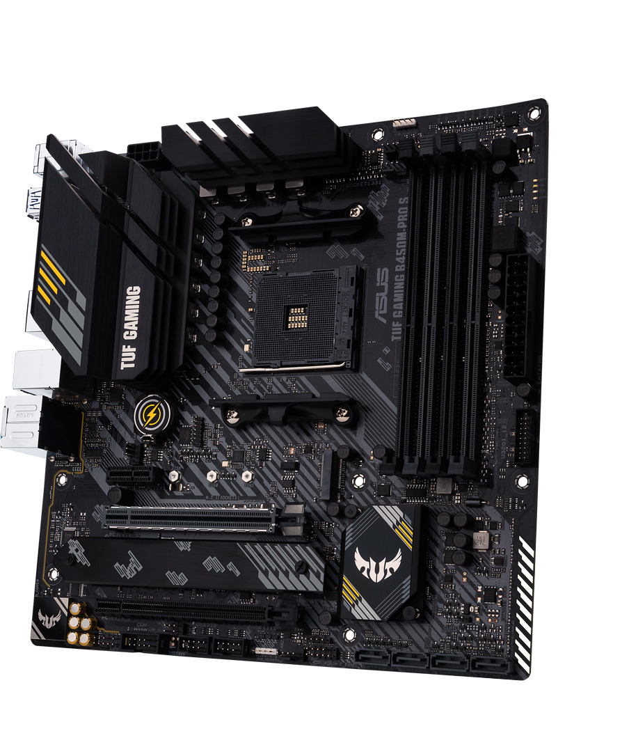 Дънна платка Asus TUF GAMING B450M-PRO S, AM4, B450, PCI-E 3.0 (DP,HDMI)(CFX), 4x SATA 6Gb/s, 2x M.2, 1x USB 3.2 Type C, mATX - характеристика 2