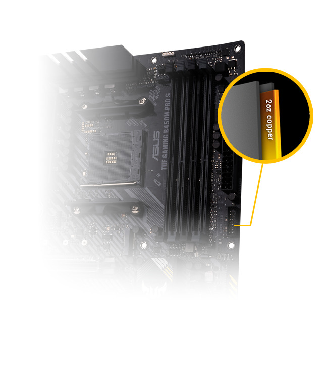 Дънна платка Asus TUF GAMING B450M-PRO S, AM4, B450, PCI-E 3.0 (DP,HDMI)(CFX), 4x SATA 6Gb/s, 2x M.2, 1x USB 3.2 Type C, mATX - характеристика 5