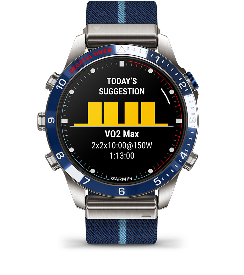 Смарт часовник Garmin MARQ™ Captain (Gen 2) 1.2" (3.4 cm) AMOLED дисплей, измерване на пулс, кислород в кръвта, разстояние, до 16 дни време на работа, 10 ATM, Bluetooth, ANT+, Wi-Fi, син - характеристика 15