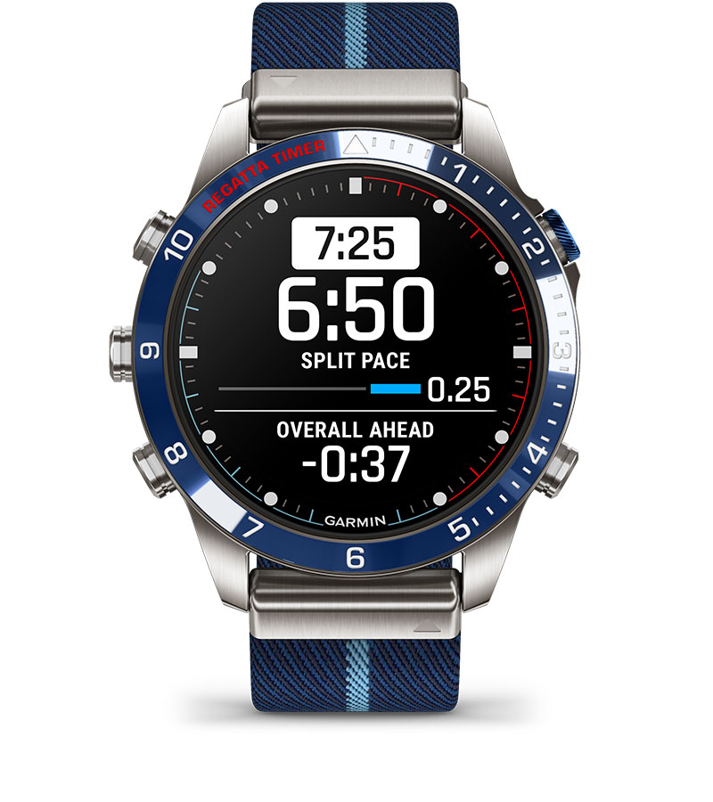 Смарт часовник Garmin MARQ™ Captain (Gen 2) 1.2" (3.4 cm) AMOLED дисплей, измерване на пулс, кислород в кръвта, разстояние, до 16 дни време на работа, 10 ATM, Bluetooth, ANT+, Wi-Fi, син - характеристика 18