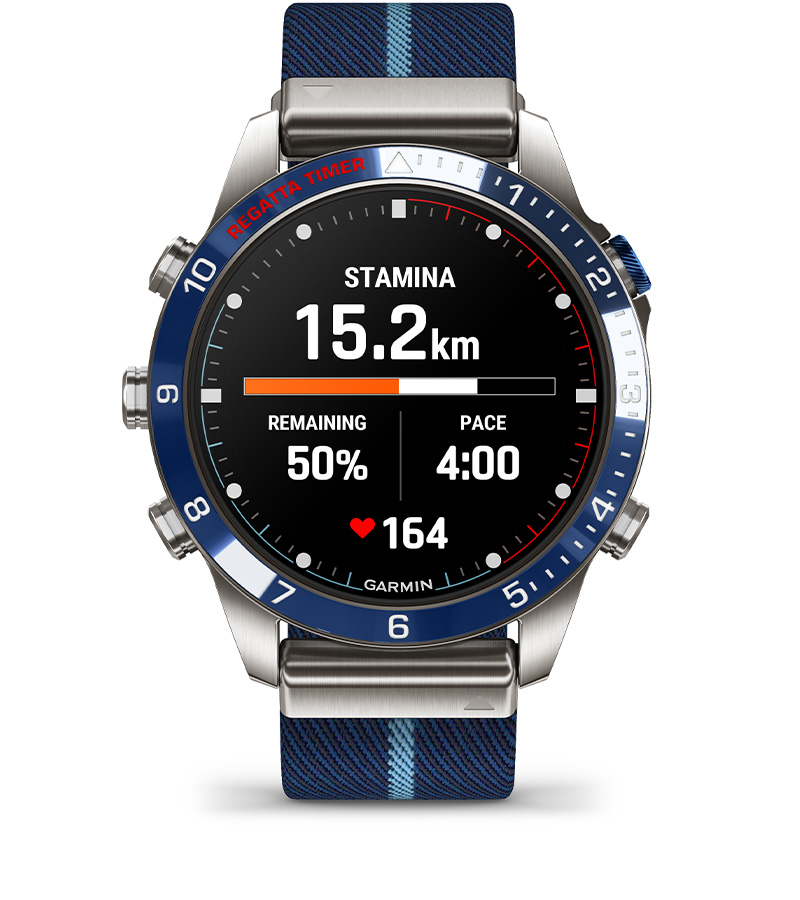 Смарт часовник Garmin MARQ™ Captain (Gen 2) 1.2" (3.4 cm) AMOLED дисплей, измерване на пулс, кислород в кръвта, разстояние, до 16 дни време на работа, 10 ATM, Bluetooth, ANT+, Wi-Fi, син - характеристика 20