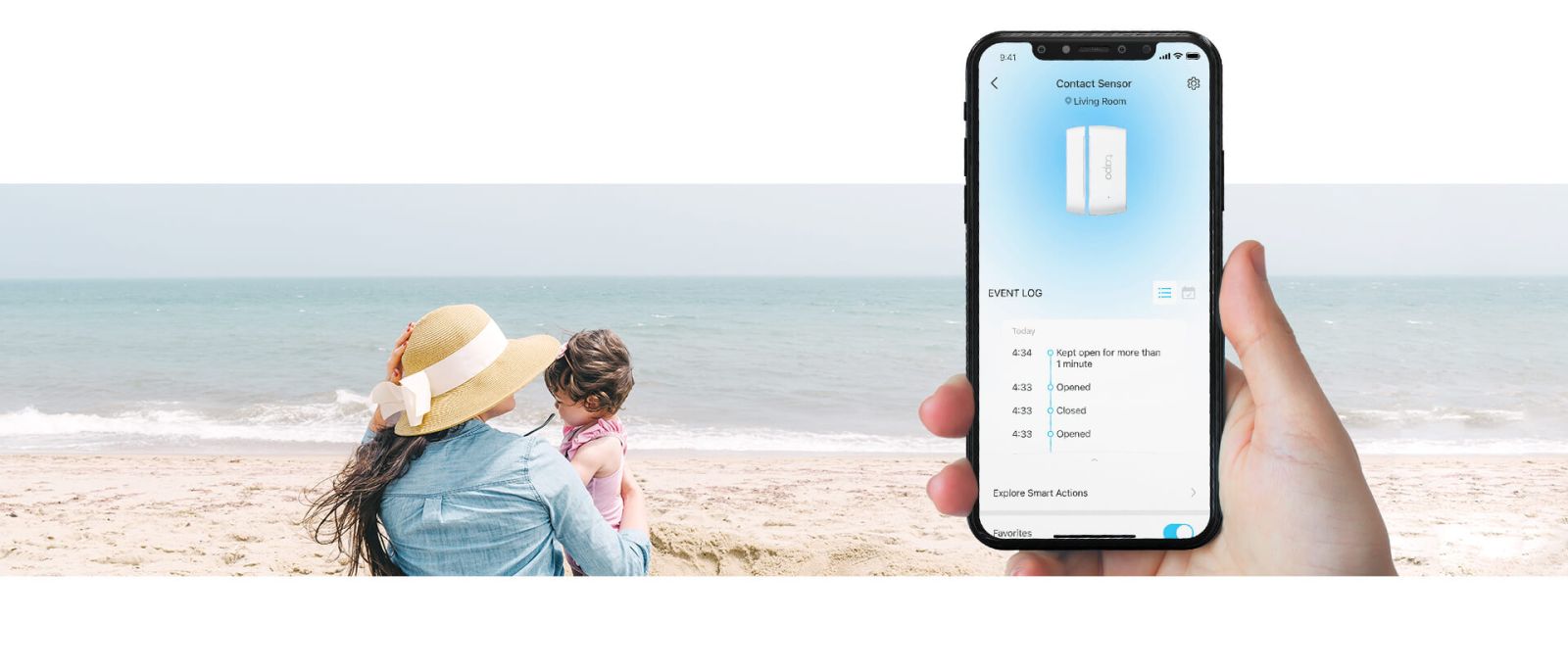 Смарт сензор за контакт TP-Link Tapo T110, (изисква Tapo хъб), универсален монтаж, изпращане на известия, Wi-Fi, работи с батерия 1x CR2032, бял - характеристика 3