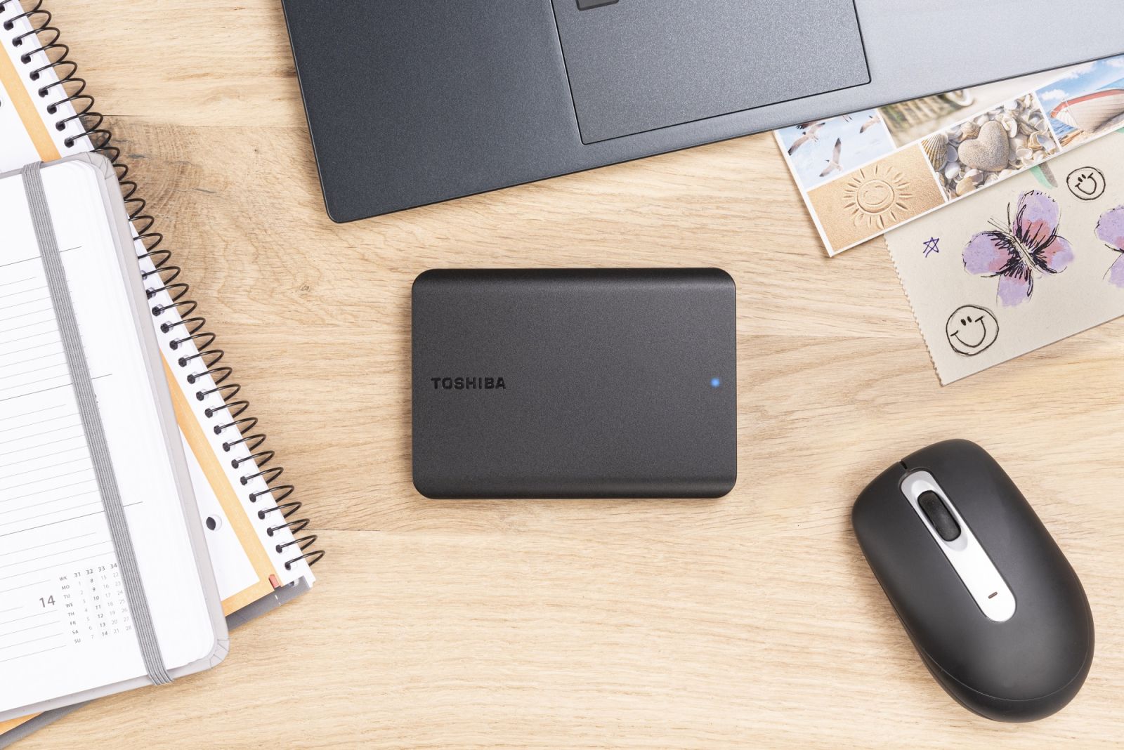 Твърд диск 1TB Toshiba Canvio Basics 2022 (HDTB510EK3AA), външен, 2.5" (6.35), USB 3.2, черен - характеристика 2
