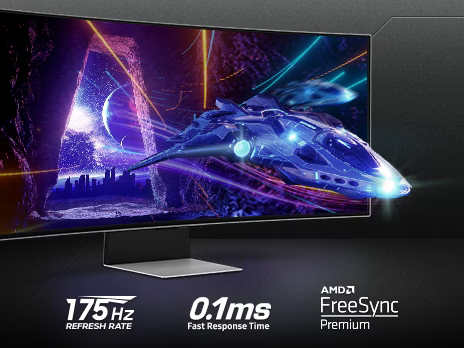 Монитор Samsung Odyssey G8 LS-34BG850 (2022), 34" (86.36 cm) OLED панел, 175Hz, 4K, 0.1ms, 250cd/m2, mini Display Port, Micro HDMI, Wi-Fi, Bluetooth, USB Type-C - характеристика 2