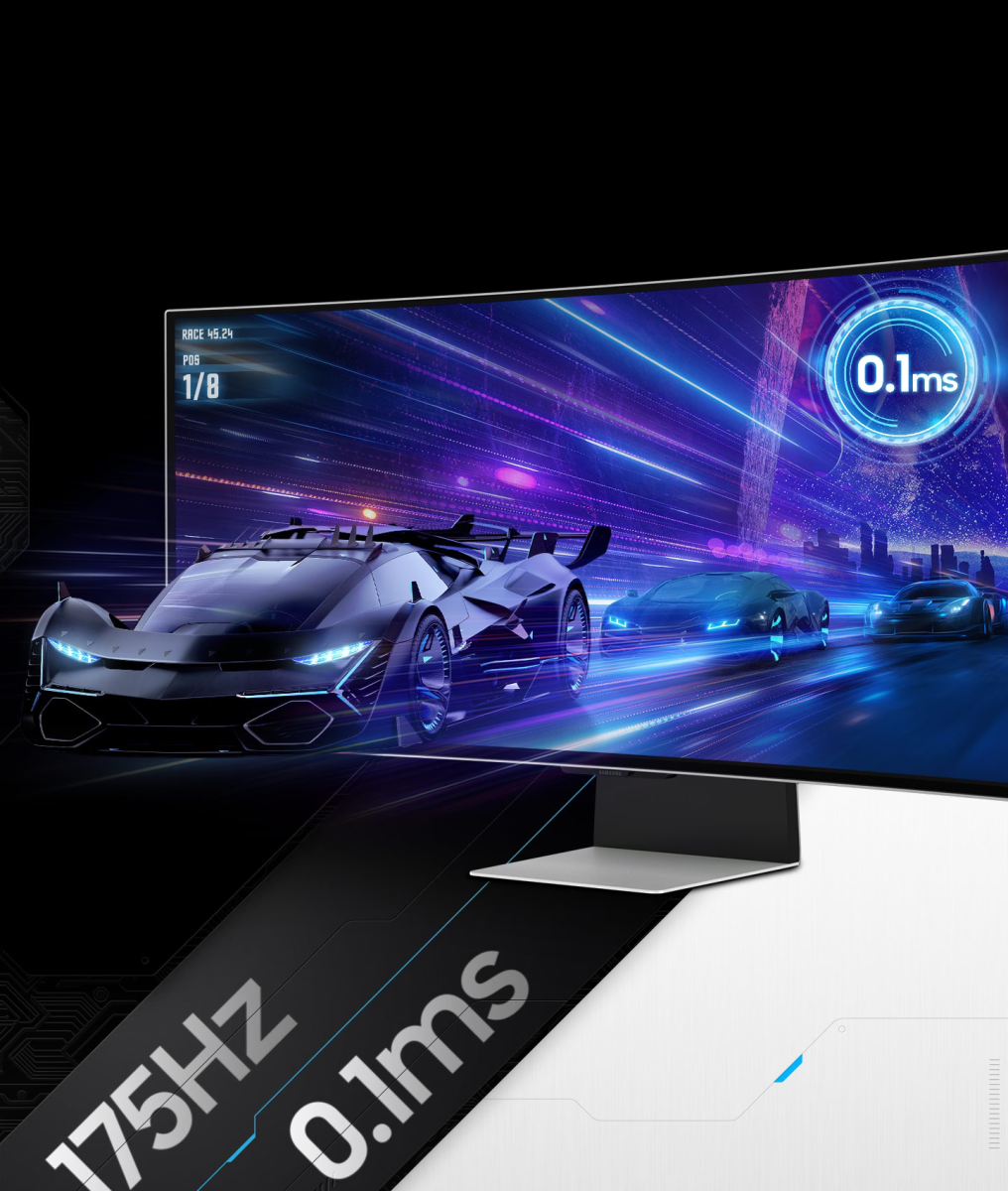 Монитор Samsung Odyssey G8 LS-34BG850 (2022), 34" (86.36 cm) OLED панел, 175Hz, 4K, 0.1ms, 250cd/m2, mini Display Port, Micro HDMI, Wi-Fi, Bluetooth, USB Type-C - характеристика 7