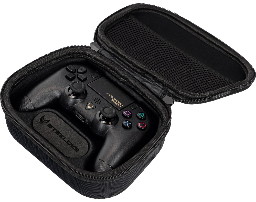Геймпад SteelDigi Steelshock 4 Honovi, безжичен, за PS4, черен - характеристика 1