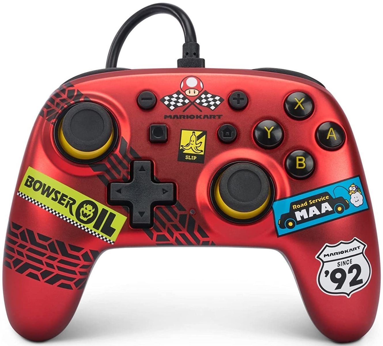 Геймпад PowerA Nano Enhanced Mario Kart: Racer Red за Nintendo Switch, жичен, USB, червен - характеристика 1