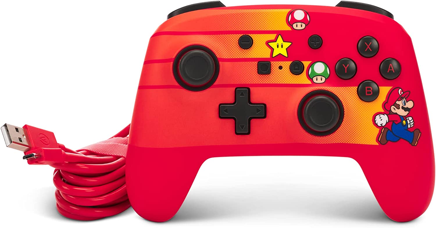 Геймпад PowerA Enhanced Speedster Mario за Nintendo Switch, жичен, USB, червен - характеристика 1