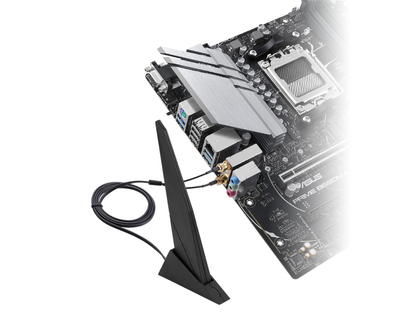 Дънна платка Asus PRIME B650M WI-FI II, B650, AM5, DDR5, PCI-E 4.0, (DP&HDMI&VGA), 4x SATA 6Gb/s, 2x M.2, 1x USB 3.2 Gen1 Type-C, Wi-Fi, Bluetooth, mATX - характеристика 4