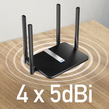 Рутер Cudy LT500, 1200Mbps, 4G, 2.4GHz(300Mbps)/5GHz(867Mbps), Wireless AC, 3x LAN 10/100, 1x WAN 10/100, 4x външни антени - характеристика 6