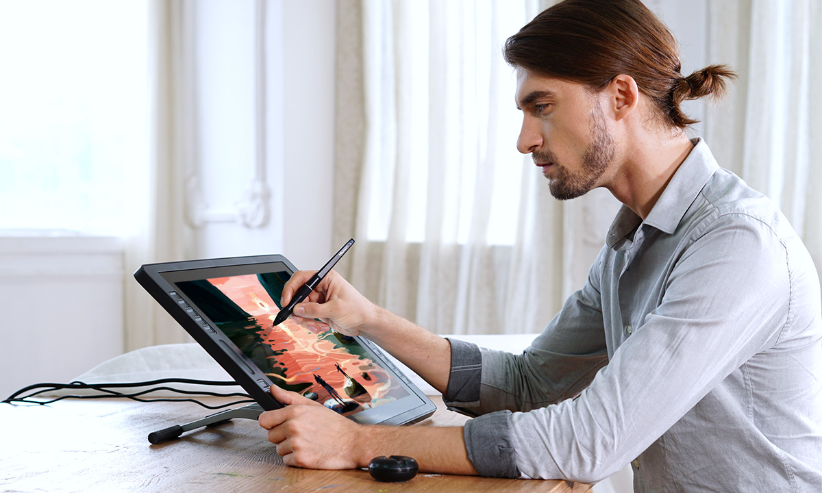 Писалка за таблети Huion PW500, съвместима с таблети Huion HS611/Inspiroy/Kamvas Pro, черна - характеристика 1