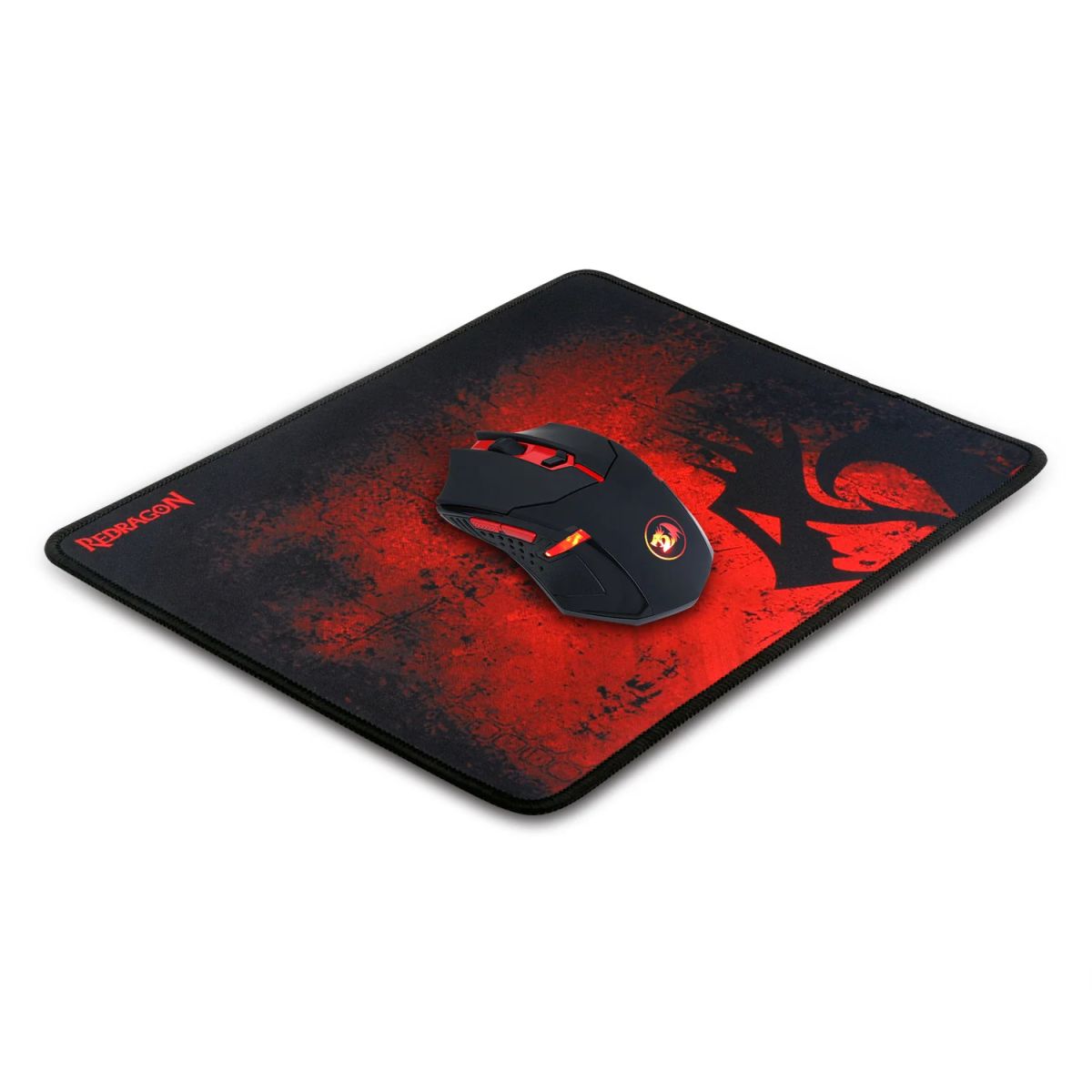 Комплект мишка и пад Redragon M601WL-BA, оптична (2400 dpi), безжична, USB, черно-червени, гейминг, червена подсветка - характеристика 1
