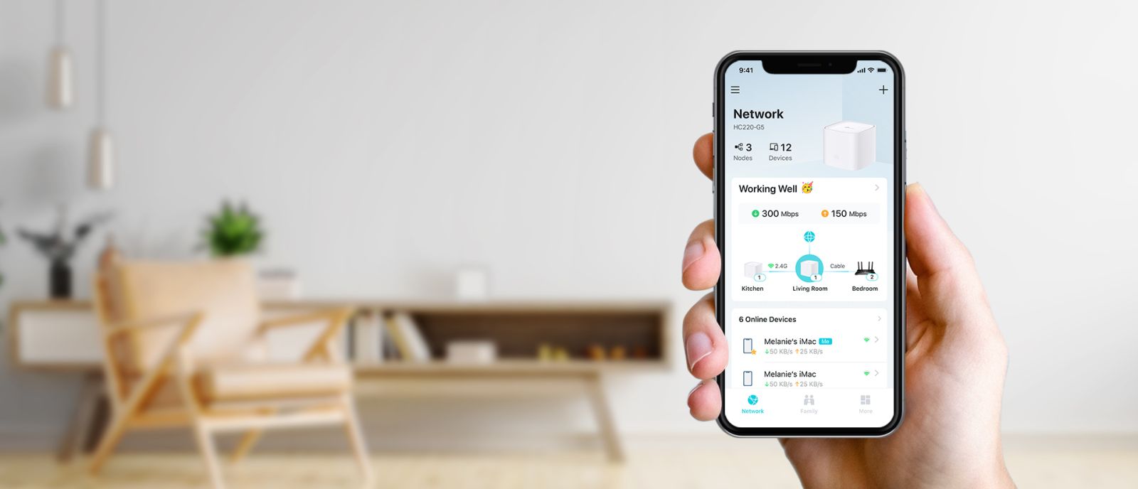 Безжична Wi-fi система TP-Link HC220-G5 (2-pack), 1200Mbps, 2.4GHz (300 Mbps), 5GHz (867 Mbps), Wireless AC, 1x LAN/WAN Gigabits, 2x LAN Gigabits, 4 вътрешни антени, 2бр. - характеристика 5