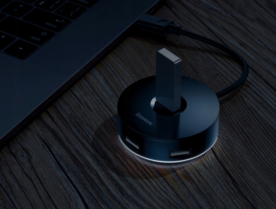 USB Хъб Baseus CAHUB-G01, 4 порта, от USB Type-C към 1x USB 3.2 Type-A, 3x USB 2.0 Type-A, черен - характеристика 2
