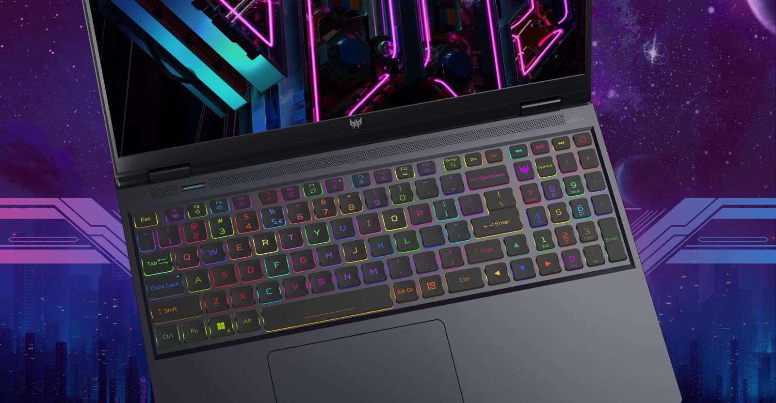 Лаптоп Acer Predator Helios 16 PH16-71, двадесет и четириядрен Intel Core i9-13900HX 2.2/5.4GHz, 16" (40.64 cm) WQXGA 250Hz & NVIDIA GF RTX 4080 12GB GDDR6 (HDMI), 16GB DDR5, 2TB SSD NVMe, 2x USB Type-C (Thunderbolt 4), Windows 11 Home, 2.6kg - характеристика 3