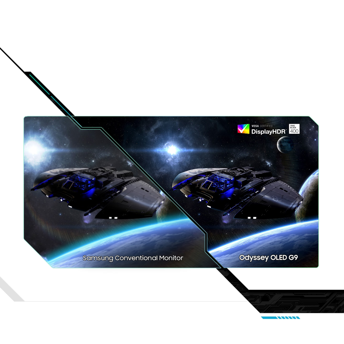 Монитор Samsung Odyssey OLED G9 LS-49CG950 (2023), 49"(124.46sm) OLED Curved панел, DQHD (5120x1440pix), 240Hz, 0.03ms, 250 cd/m2, Wi-Fi, Bluetooth, HDMI, DisplayPort, USB - характеристика 3