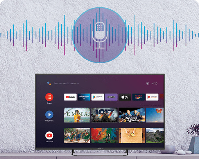 Телевизор Tesla 50E635SUS, 50" (127cm) 4K/UHD LED Smart TV, HDR10, DVB-T/T2/C/S/S2, Wi-Fi, Bluetooth, LAN, HDMI, USB - характеристика 4