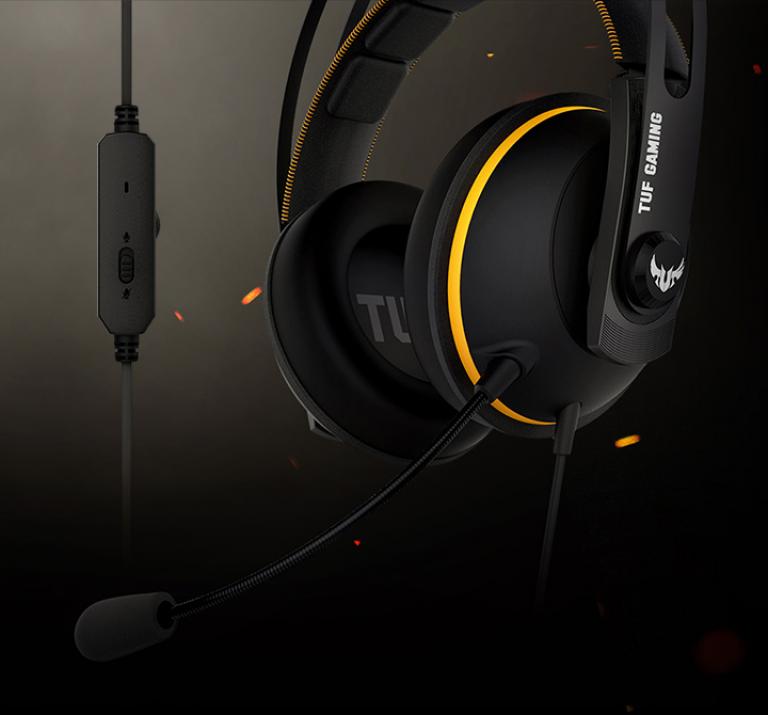 Слушалки Asus TUF Gaming H7 (90YH01MY-B8UA00), USB, микрофон, 53mm неодимови говорители, черни - характеристика 7