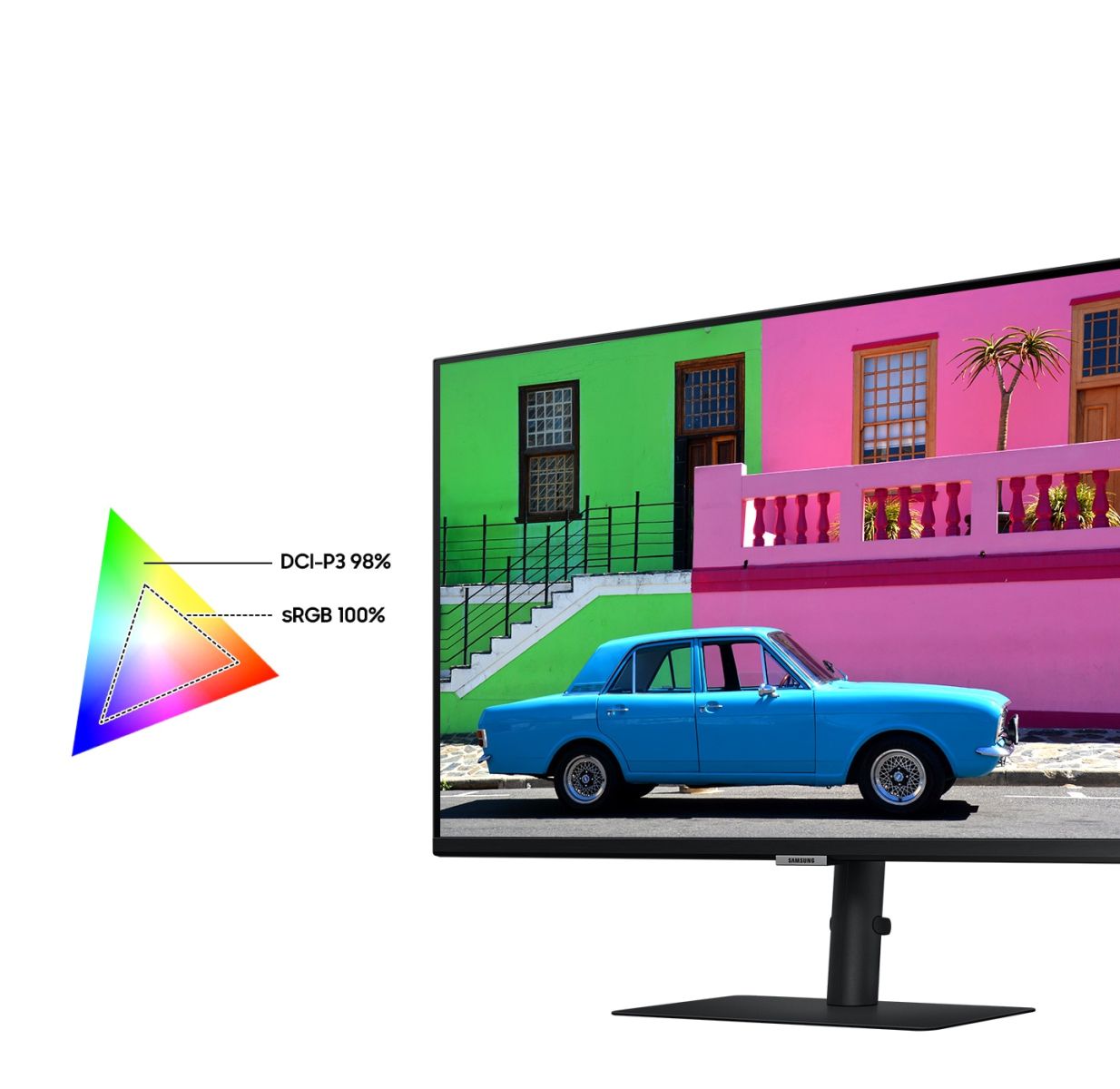 Монитор Samsung LS-27B800P (2022), 27" (68.58 cm) IPS панел, 4K/UHD, 5ms, 350cd/m2, DisplayPort, HDMI, LAN, USB-C, USB Hub - характеристика 1