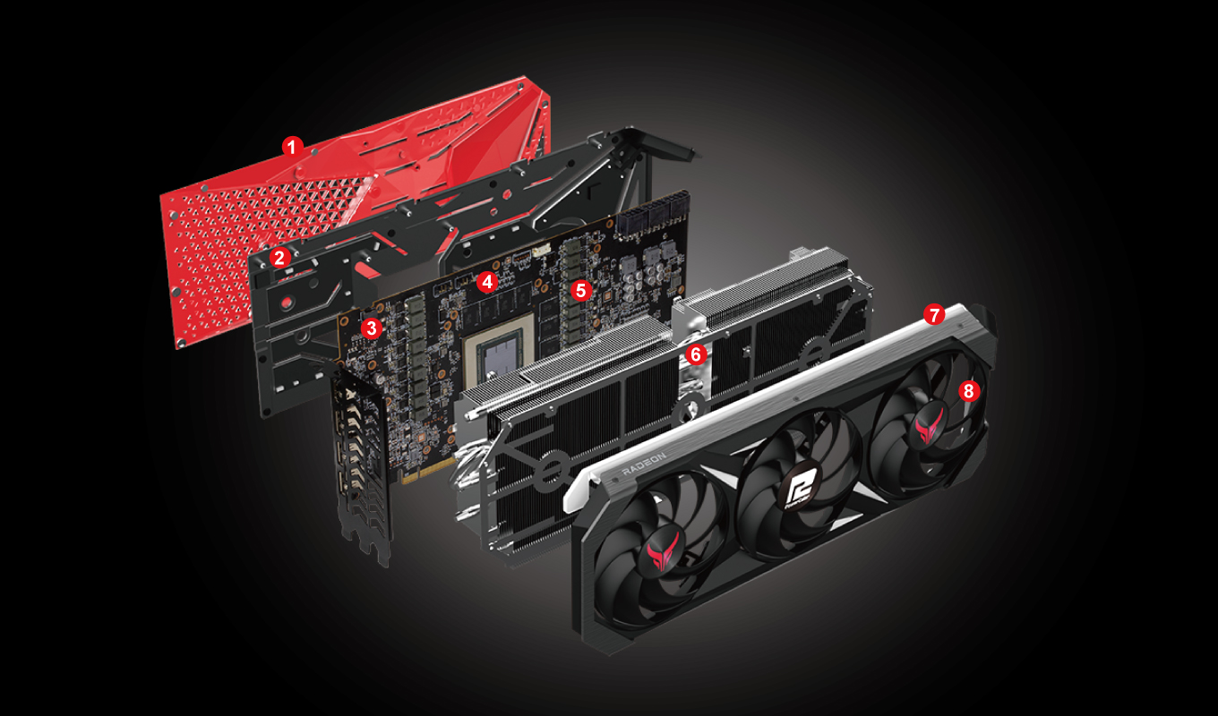 Видео карта AMD Radeon RX 7900 XTX, 24GB, PowerColor Red Devil, PCI-E 4.0, GDDR6, 384-bit, DisplayPort, HDMI - характеристика 3