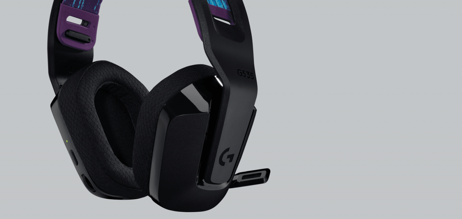 Слушалки Logitech G535 LIGHTSPEED BLACK, микрофон, 20Hz-20KHz, 40 mm driver, USB, 3.5 mm jack - характеристика 2