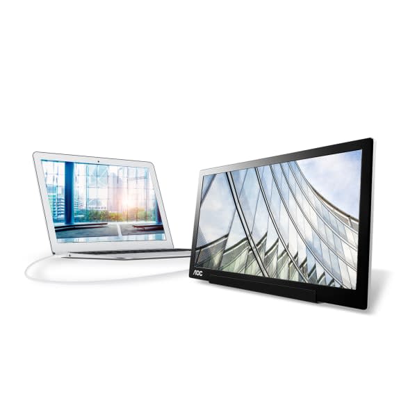 Монитор AOC I1601P, преносим, 15.6" (39.62 cm) IPS панел, Full HD, 4ms, 220 cd/m2, USB-C - характеристика 2