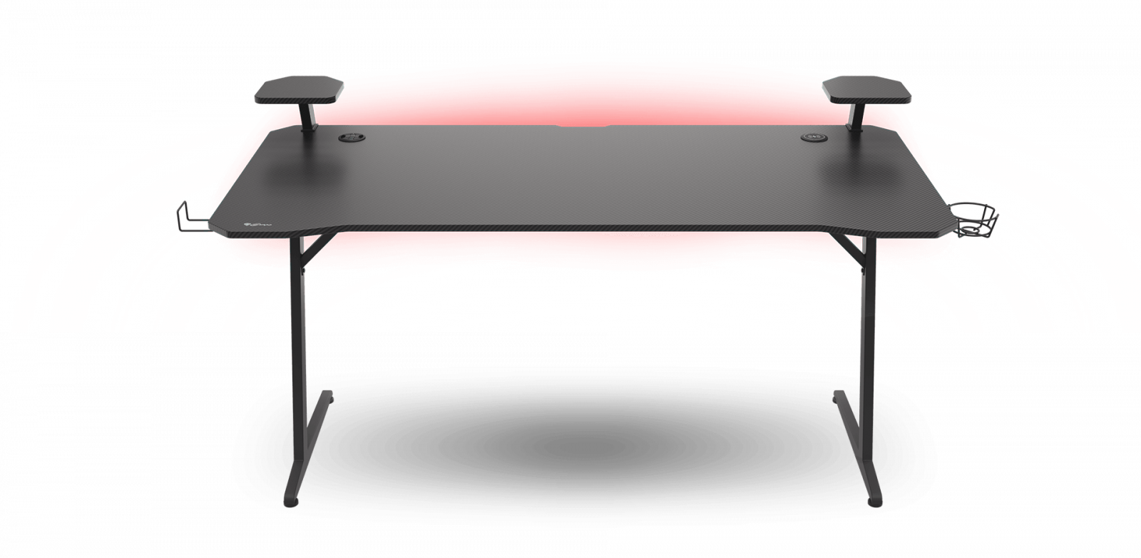 Гейминг бюро Genesis Holm 510 RGB, поставка за чаша, подсветка, USB Hub, черно - характеристика 2