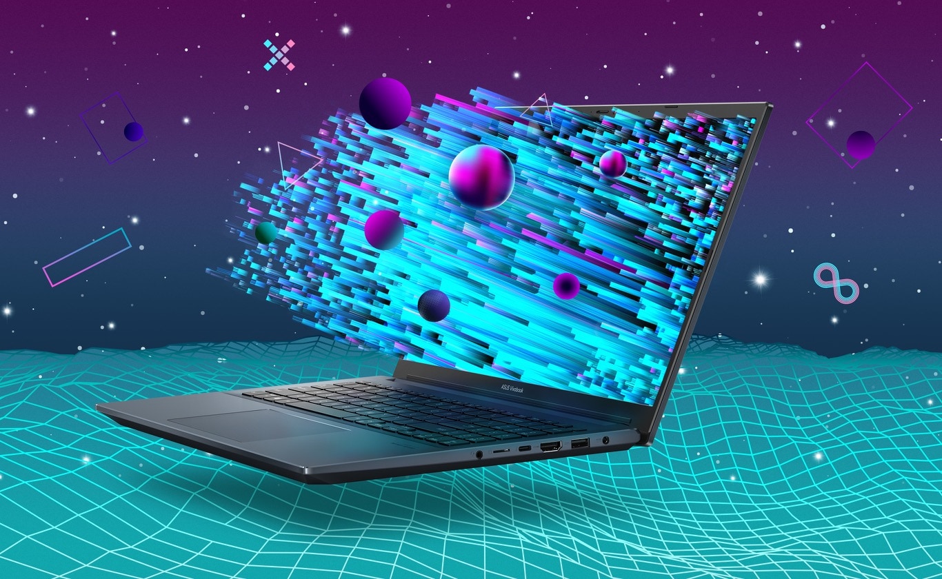 Лаптоп Asus Vivobook Pro 15 OLED KM3500QA-OLED-LNF511 (90NB0US2-M03120)(син), шестядрен AMD Ryzen 5 5600H 3.3/4.2GHz, 15.6" (39.62 cm) Full HD OLED Anti-Glare Display 3.3/4.2GHz, (HDMI), 8GB DDR4, 512GB SSD, USB Type-C, No OS - характеристика 2