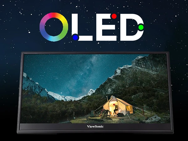 Монитор ViewSonic VP16-OLED, 15.6" (39.62 cm) OLED панел, Full HD, 1ms, 20 000 000:1, 400 cd/m2, mHDMI, USB-C - характеристика 1