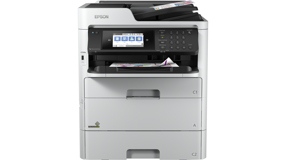 Мултифункционално мастиленоструйно устройство Epson WorkForce RIPS WF-C579RDTWF, цветен принтер/копир/скенер/факс, 4800 x 1200 dpi, 34 стр./мин, Wi-Fi, LAN, USB, A4 - характеристика 1