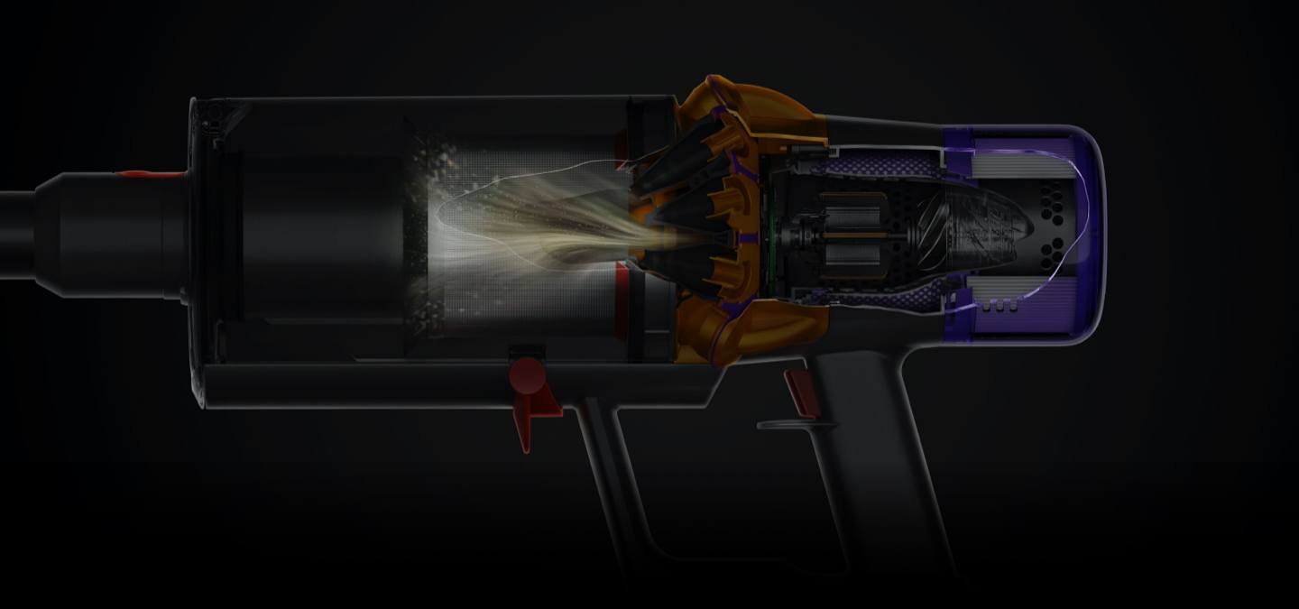 Прахосмукачка Dyson V15 Detect Absolute 394451-01, без торба, безжична, 0.77 l капацитет на контейнера, до 60 минути работа, три режима на чистене, инокс - характеристика 6
