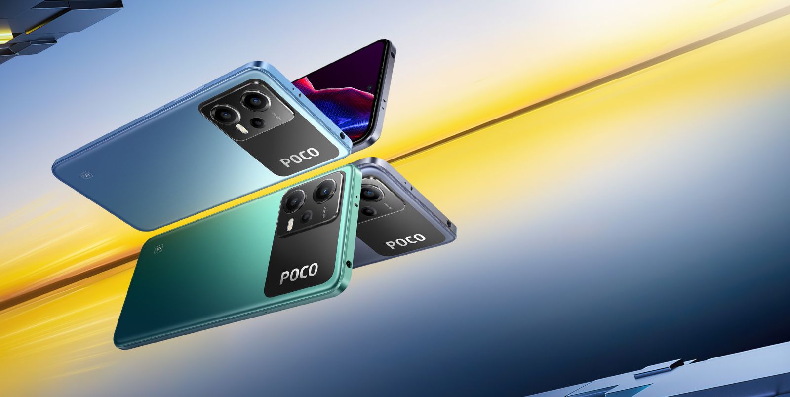 Смартфон POCO X5 (син), поддържа 2 sim карти, 6.67" (16.94 cm), осемядрен Qualcomm SM6375 Snapdragon 695 5G, 8GB RAM, 256GB Flash памет (+microSD слот), 48.0 + 8.0 + 2.0 & 13.0 MPix камери, Android, 189g - характеристика 1