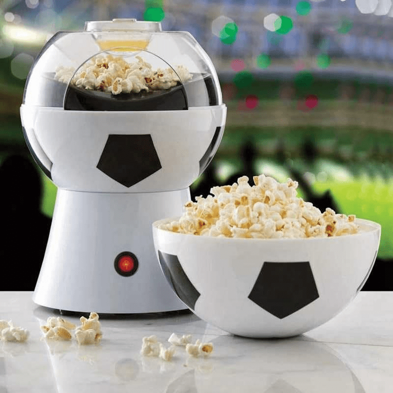 Машина за пуканки Esperanza EKP007, 1200W, вместимост 0.270 l, форма на футболна топка, бяла - характеристика 1